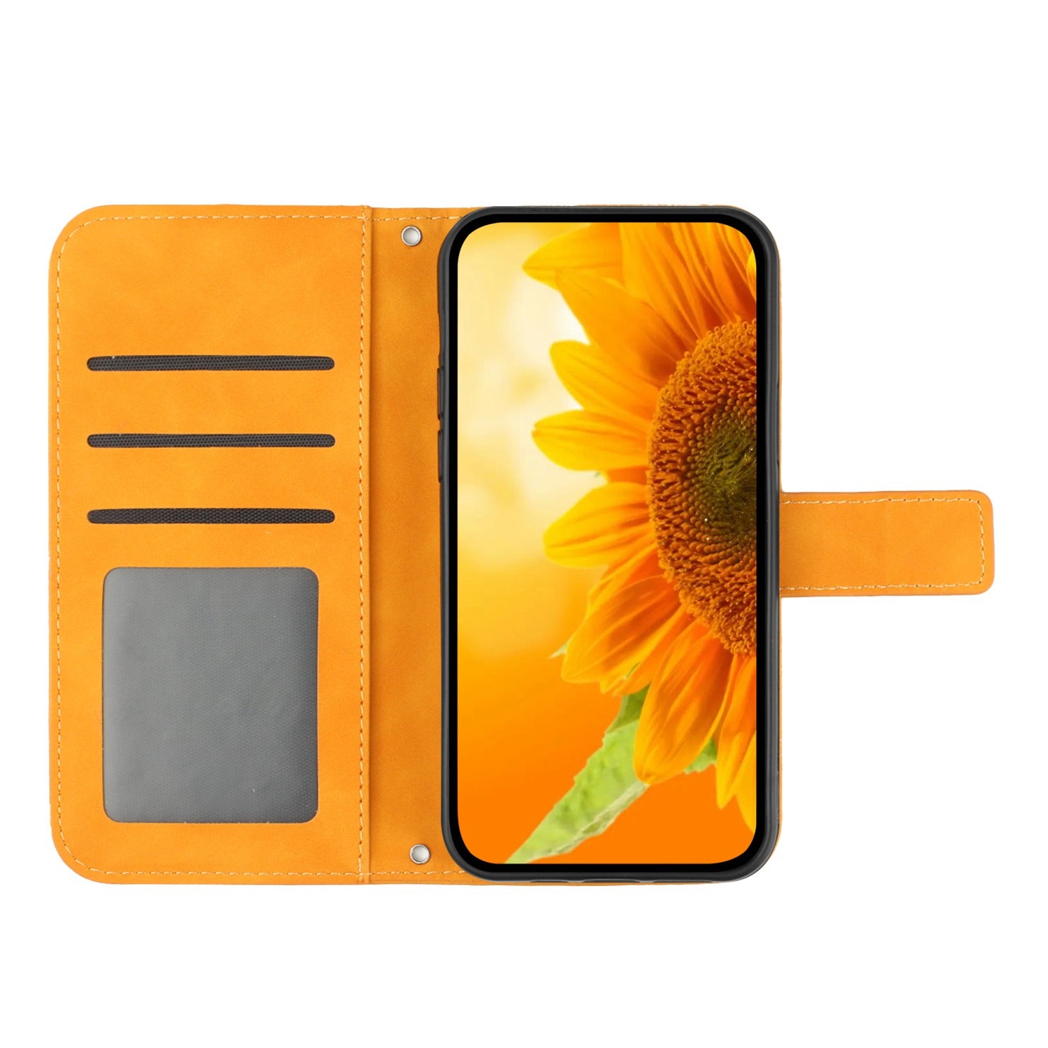 HT04 For Motorola Moto G34 5G Leather Case Sunflower Pattern Phone Cover with Crossbody Strap - Yellow HT04 For Motorola Moto G34 5G Leather Case Sunflower Pattern Phone Cover with Crossbody Strap - Yellow